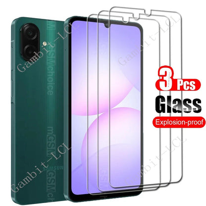 3PCS 9H HD Protective Tempered Glass For Samsung Galaxy A07 4G 6.7" SamsungGalaxyA07 GalaxyA07 A06  Screen Protector Cover Film