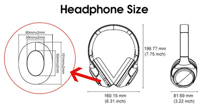 QCY H3 ANC Hi-Res Audio Wireless Bluetooth 5.4 Headphones Over Ear Headset 60Hrs 43dB Hybrid Active Noise Cancellation Earphone