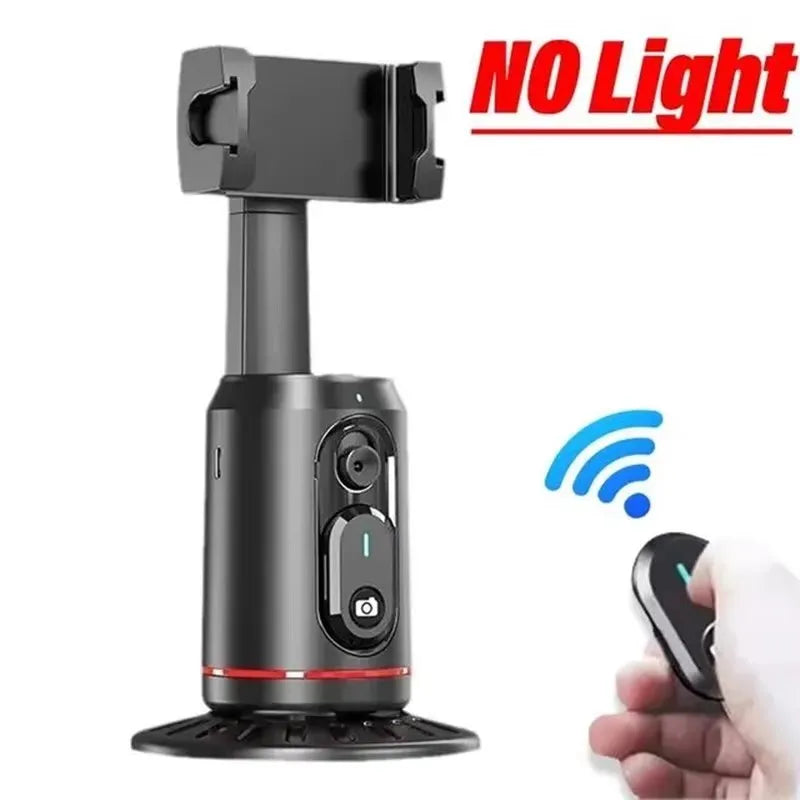 FANGTUOSI 360° Rotation Gimbal Stabilizer Tripod Selfie Stick Desktop Face Tracking With Bluetooth Remote Shutter Light Holder