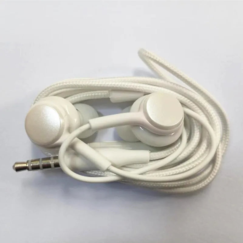 Stereo Sports In-ear Earphones With Mic 3.5mm Control Box Wired Headset Black White For Samsung Galaxy S8 S8plus Xiaomi Phones