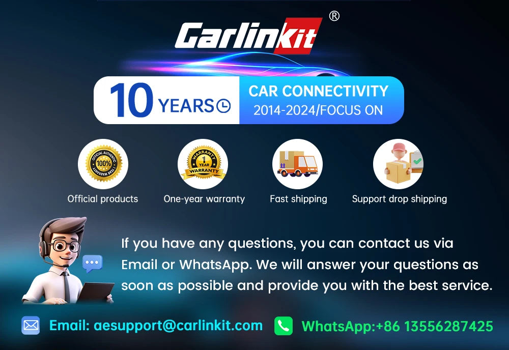 Carlinkit 5.0 2air Wireless CarPlay Android Auto Wireless Adapter 2in1 Plug and Play Auto Connection 5.8Ghz WiFi Bluetooth GPS
