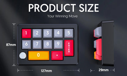 13 Key Macro Programmable Fully Hot Swappable Mechanical Switch 7 Color RGB Light Gaming Mini Keyboard