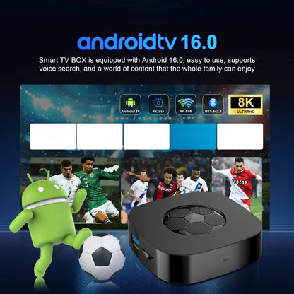 T1 Uarl TV Box Dual UI Interface 8K Ultra HD Android 16 8GB 128GB WIFI 6 Assistant Smart Streaming Media Player Set-top Box