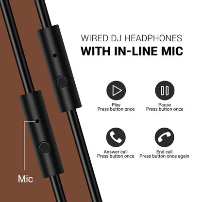 Oneodio Wired HiFi Headphones Professional Studio DJ Headphones With Mic Over Ear Hi-Res Headset Monitoring For AMP Guitar Phone