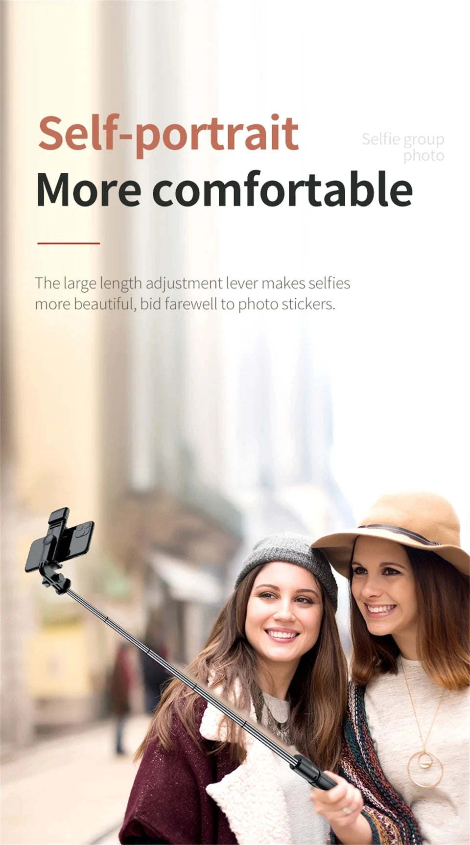 MEUYAG Magnetic Extendable Selfie Stick Tripod Holder Stand with Bluetooth Wireless Remote for Magsafe IPhone Android Monopod