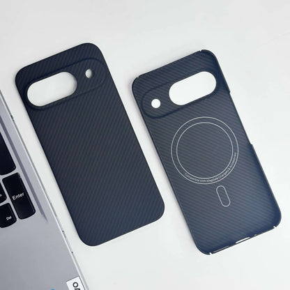 For Google Pixel 9 /9 Pro/9 ProXL/ 9A, 600D/1500D Kevlar Aramid Fiber Case – Magnetic, Ultra-Thin Hard Shell, Shockproof Cover