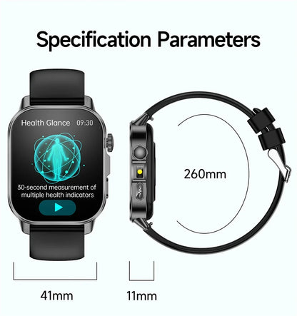 2026 New Professional-Grade Health Smart Watch Men ECG BP HR Uric Acid Lipid BMI Body Analysis Bluetooth Call Smartwatch Women