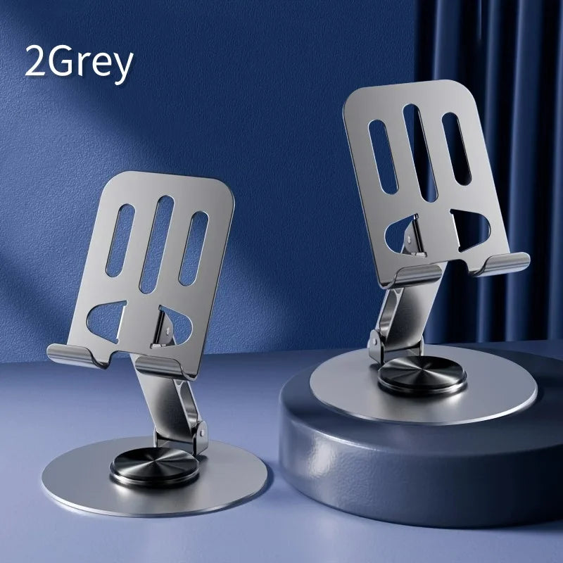 720 Rotate Aluminum Alloy Tablet Holders for IPad Adjustable Folding Lazy Desktop Live Desk Holder Mobile Phone Stand Mount