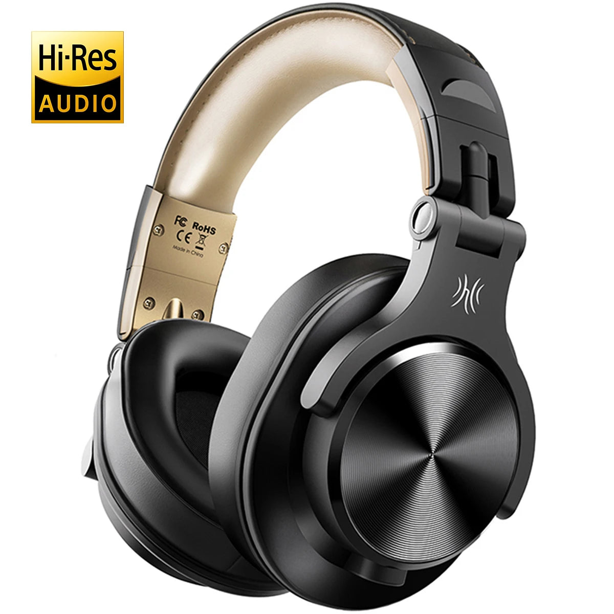 Oneodio A70 Wireless Bluetooth 5.2 Headphones 72Hrs Over Ear Hi-Res Audio 3.5mm/6.35mm Wired Studio DJ Headset With Microphone
