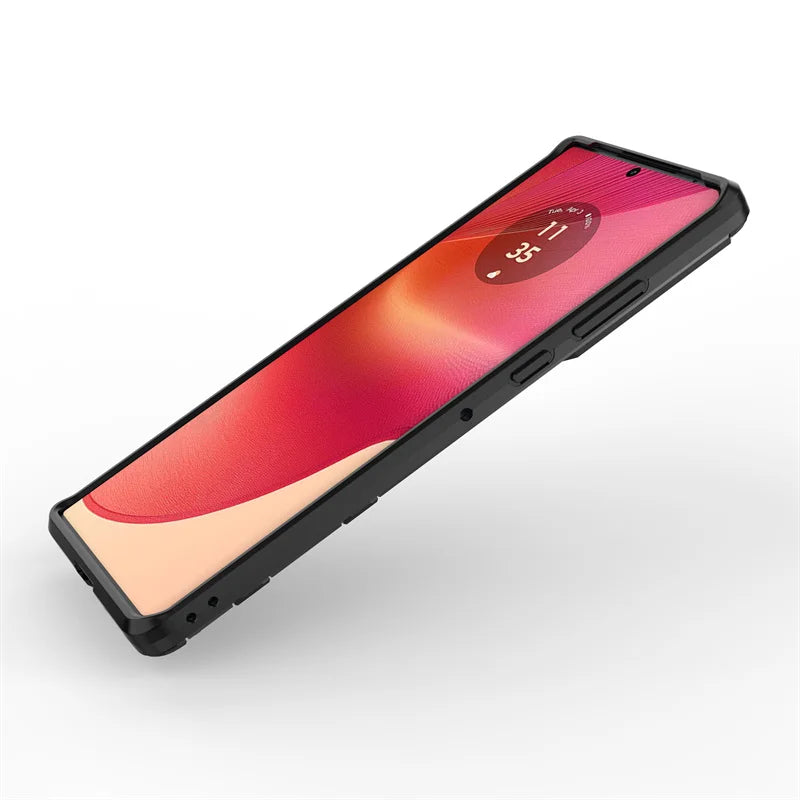 For Motorola Edge 50 Fusion 5G Case Magnetic Armor Shockproof Stand Phone Cases for Moto Edge50 Fusion Edge50Fusion Back Cover