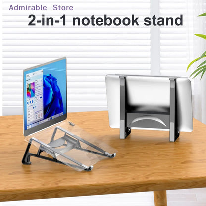 [W]2in1 Laptop Vertical Holder Tablet Notebook Computer Heightening Stand Bracket For  For  Pro For Office Studio