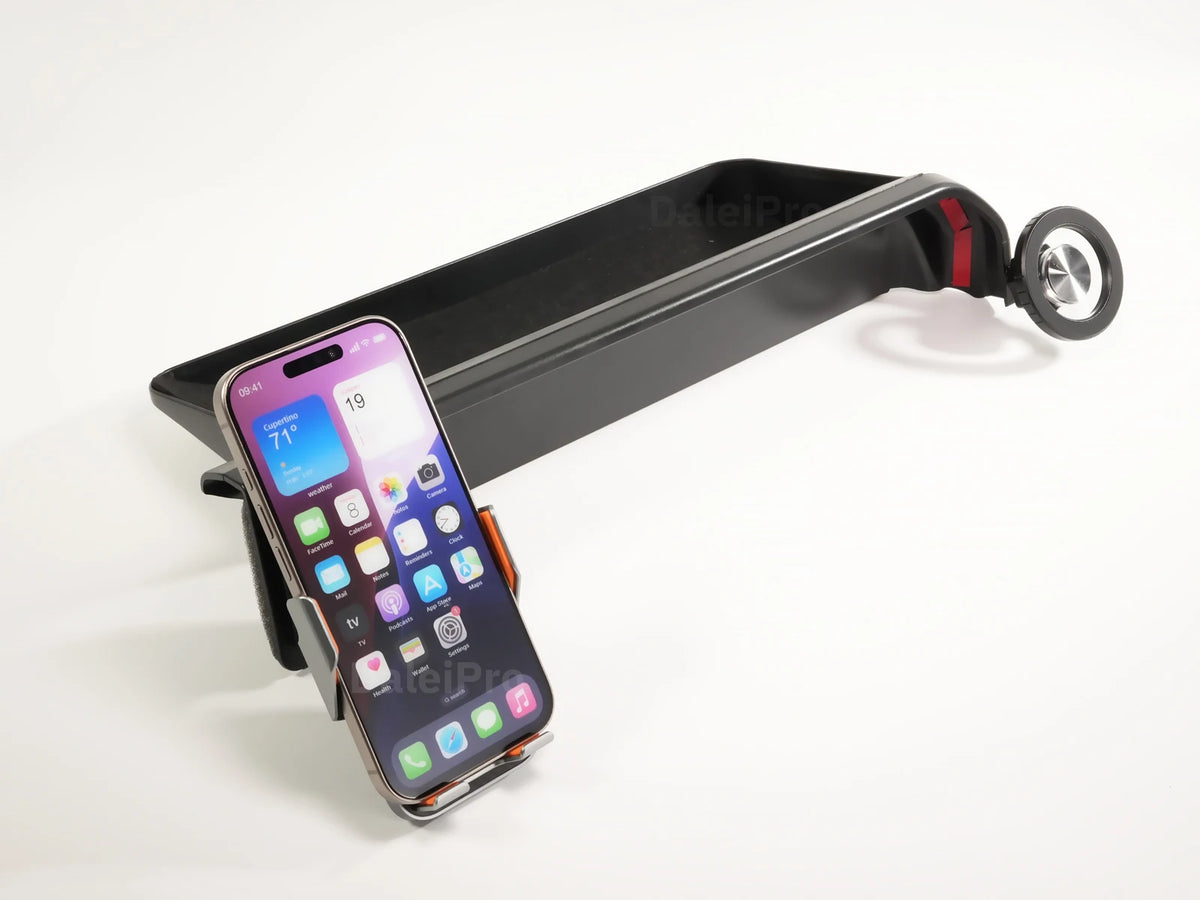 For Toyota Prado LC250 250 2024 2025 Multifunctional Storage Box Dual Phone Holder Car Magnetic Phone Holder Magsafe Charger