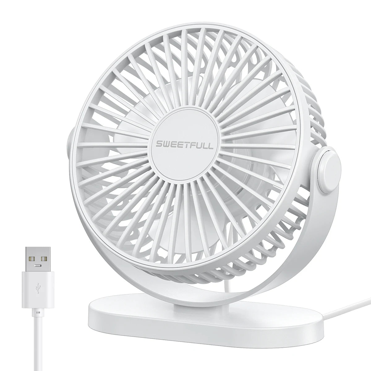USB Fan Portable Desktop Wall Mounted Mini Electric Fan Mute 3 Speed Adjustment Air Circulator For Home Desk Office
