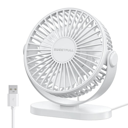 USB Fan Portable Desktop Wall Mounted Mini Electric Fan Mute 3 Speed Adjustment Air Circulator For Home Desk Office