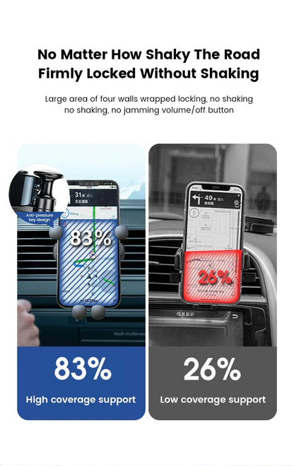 Gravity Car Phone Holder Air Vent Mount Cell Phone Holder in Car Mobile Support For iPhone16 15 14 13 12 Xiaomi GPS Stand