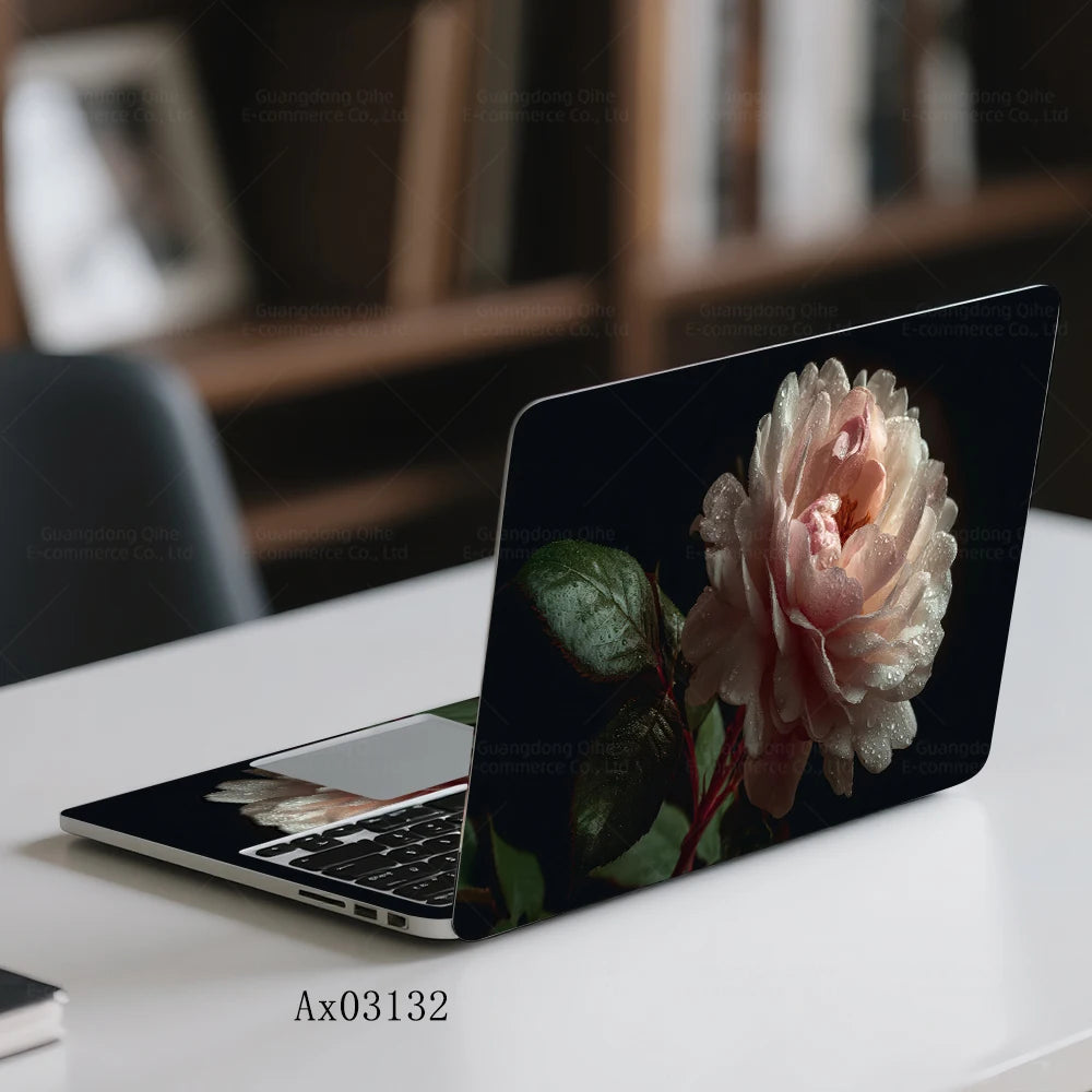 Nature and Floral Themed Laptop Stickers Self Adhesive Waterproof Anti Scratch Notebook Cover for MacBook Protective Skins