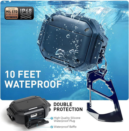  for New AirPods Pro 3 Waterproof Case Full Heavy Duty Protection Cover Anti-Scratch Hard Shell Cover For AirPods 4 Pro 3 Cover