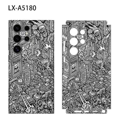 Colorful Camouflage Wrap Tear Down Skin for Samsung Galaxy S26 S24 S25 S23 Ultra Back Protector Cover Casing Stickers