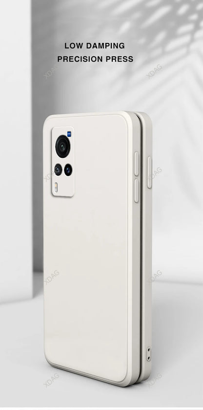 Simple Original Case Back Cover for VIVO X60 X60T Pro X60Pro Plus Pro+ X60S 5G Lens Protection Soft Square Liquid Silicone Shell
