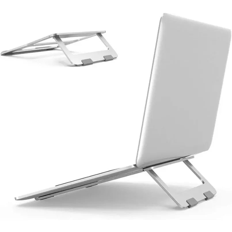 Ergonomic Aluminum Alloy Laptop Stand Foldable Adjustable Desktop Riser Cooler Bracket for 10-17 Inch MacBook Notebook PC Holder