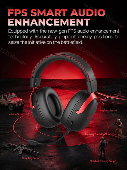 Monster GH04 Wireless Gaming Headphone 2.4G/Bluetooth 6.0 4-Mode 7.1 Surround Sound Esports Gaming Headset with Detachable Mic