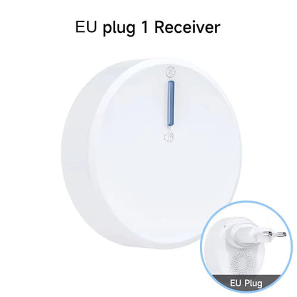Outdoor Waterproof Circular Self Generating Wireless Doorbell Compatible With Ac 110v-240v Us/Eu Plug Ultra Long Distance Caller