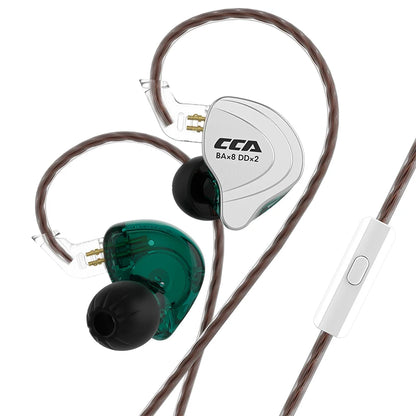 CCA-C10 HiFi Headphones 4BA+1DD Hybrid Technology Music Sports Gaming Earphones Detachable Cable 2pin 0.75mm Wired Earbuds