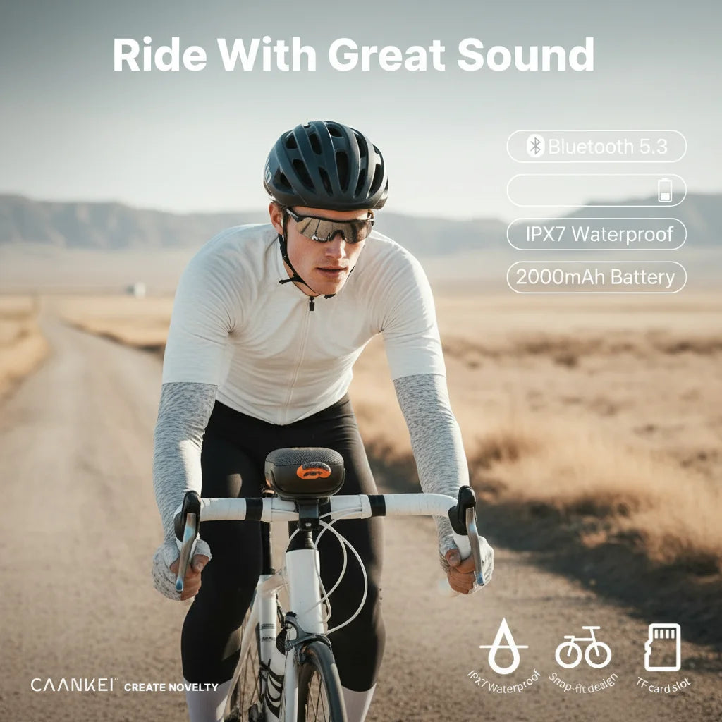 CW23 Portable Bluetooth Speaker IPX7 Waterproof TWS Bike Handlebar Subwoofer For Bicycle Scooter Outdoor Cycling Hot Sale