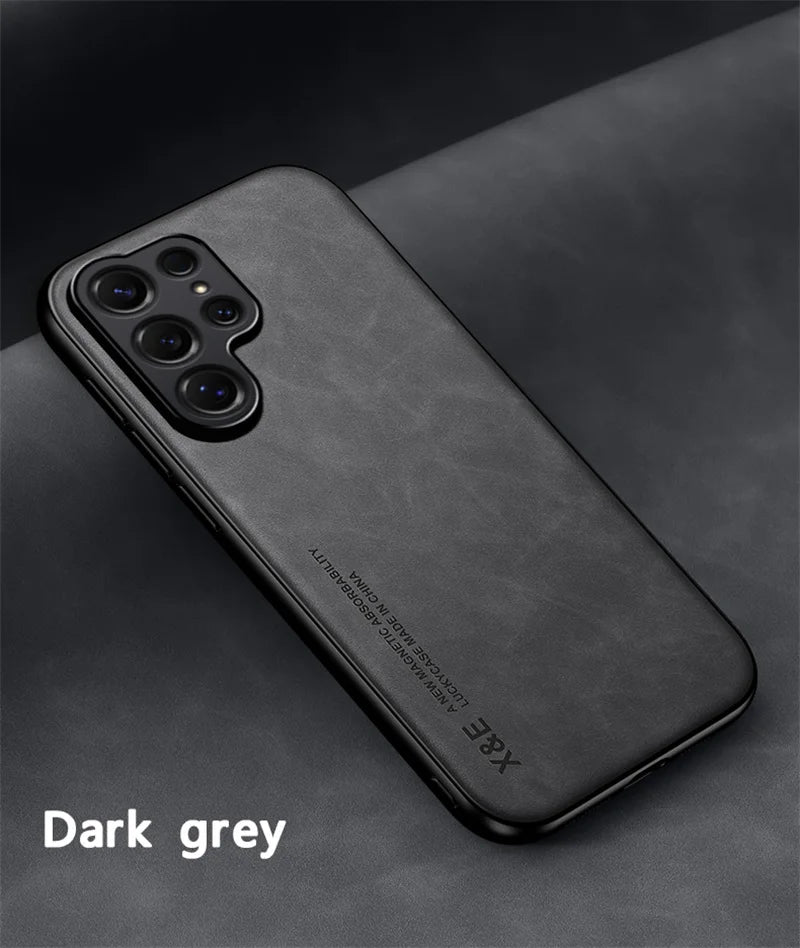 Magnetic Leather Protect Phone Case For Samsung Galaxy S26 S25 S24 S23 S22 Note 20 Ultra Plus S26FE S25FE S24FE Case Back Cover