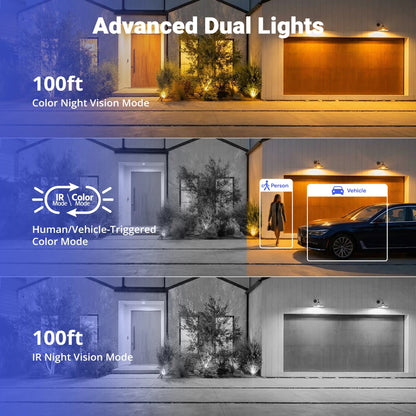 ANNKE Smart Home Security Camera 3K 5MP PoE Outdoor IR Night Vision EXIR Dome Cam with Person Vehicle Detection Audio Recording