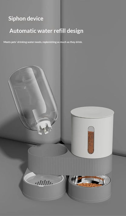 Large Capacity Automatic Pet Feeder and Water Dispenser All in One Dog Cat Bowl Smart Gravity Food Water Bowl for Pets