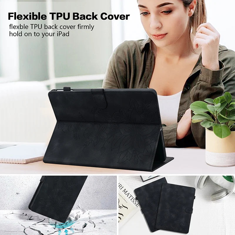 Leather Case for iPad Air 11 13 2024-26 iPad 5th 6th 7th 8th Gen iPad 10.9 2022 11th 2025 Pro 11 2024 9.7 2018 Mini 8 6 Shell