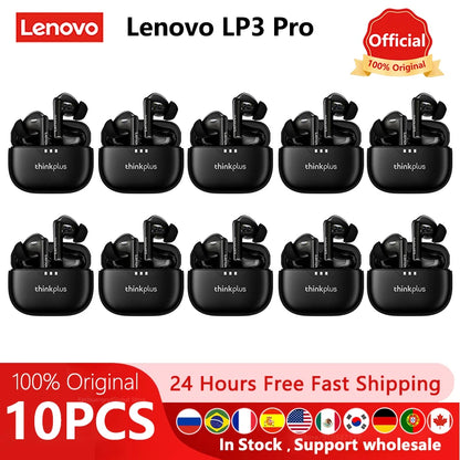 10pcs Lenovo LP3 Pro Wholesale 2pcs Original LP3 Pro Wireless Bluetooth Headphones HiFi Stereo Earbuds Noise Reduction With Mic
