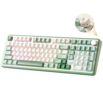 YUNZII B98 PRO QMK/VIA Wireless Mechanical Keyboard, 96% Layout Custom Gaming Keyboard, Hot-Swap Gasket RGB Keyboard for Win/Mac