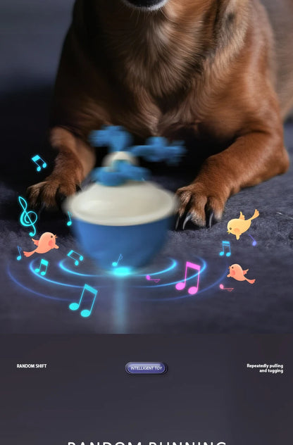 Smart Self-Rolling Electric Dog Ball with Sound Autonomous Operation Realistic Bark & Roll Chew-Resistant for Small Dog Training