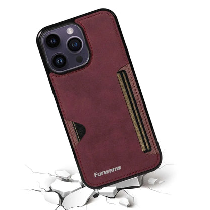 Retro Card Holder Phone Case for iPhone 18 17 16 15 14 13 12 11 Pro Max 17E Air XS XR SE 7 8 Plus Busines Wallet Leather Cover