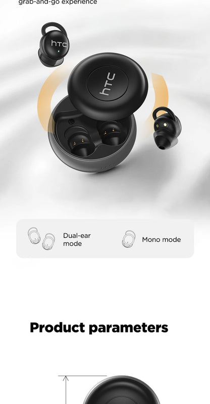 HTC NE91 Ultra Light TWS Bluetooth Sleep Headset ANC Active Noise Cancellation  Sleep Aid Earbuds Relieve Insomnia Anti Noise