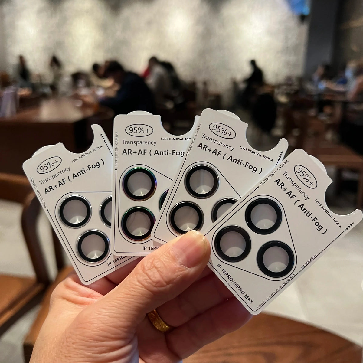Snap-On AR HD Tempered Glass Camera Lens Film Primarily Fit iPhone 18 Pro Max Compatible with iPhone 17-13 Series W/ Pry Notch