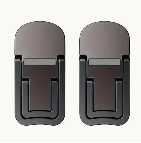 Set of 2 Adjustable Laptop Supports Foldable Two-Gear Height Notebook Riser Portable Desktop Elevated Holder for Home Office