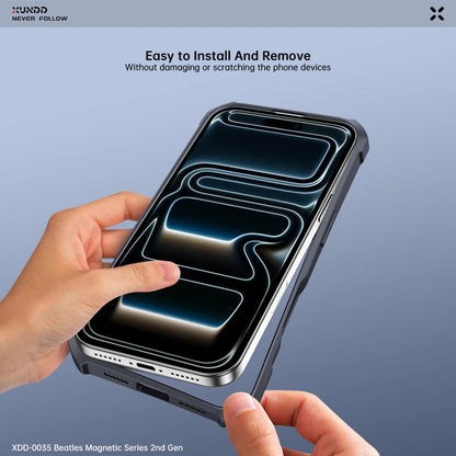 XUNDD Case For iPhone 18 Pro Max 18 Pro MagSafe Magnetic Stand Shockproof Clear Airbag PC TPU Cover Camera Lens Protection Shell