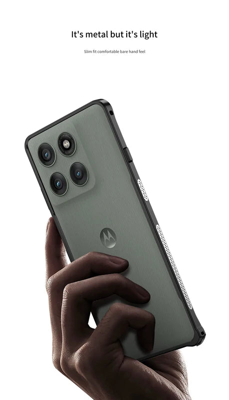 For MOTO Edge 60 Case on Metal Frame Heat Dissipation Motorola Edge 60 Pro Fusion Caque