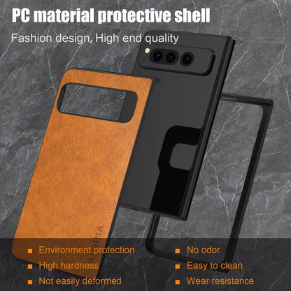 PU Leather Case for Google Pixel Fold 5G Simply Business Style Hard PC with PU 2in1 Material