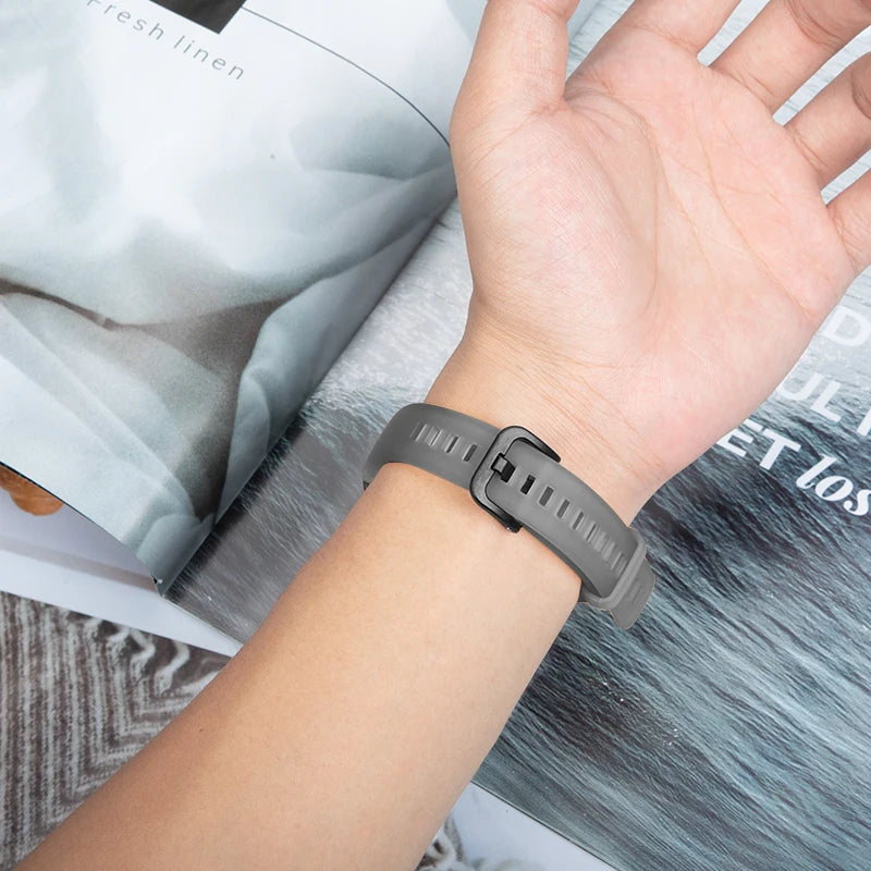 Transparent Silicone straps For Huawei Band 9/9 NFC Strap Accessories Replacement Sport bracelet correa for Huawei Bands 8/8NFC