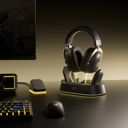 MCHOSE V9 Turbo+ E-sports Magnetic Wireless Gaming Headset 7.1 Surround Sound 90° Swivel Ear Cups Low Latency Magnetic Charging