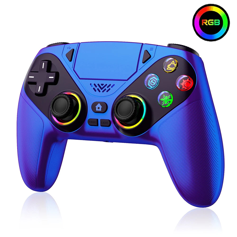 RGB Gamepad For Playstation 5/PS5 Pro/Slim/PC Wireless PS5 Controller 3D Game Joystick Dual Vibration Macro/Turbo Function