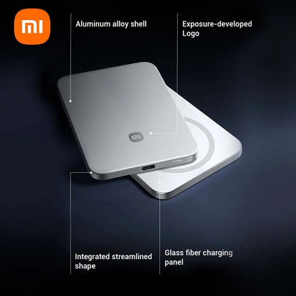 Xiaomi Jinshajiang Power Bank 5000mAh Magnetic Ultra Slim 15W Wireless Fast Charging Portable External Battery for iPhone 15-17