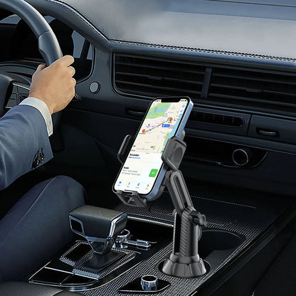 Car Cup Holder Phone Mount Universal for Car, Adjustable Stable Cell Phone Holder 360° Rotation Stand Fits 4-7 Inch Smartphones