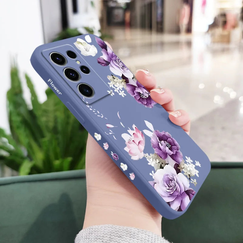 Beautiful Peony Phone Case For Samsung Galaxy S25FE S24 S23 S22 S21 S20 S10 S10E Ultra Plus FE Note 20 Ultra 10 Plus Cover