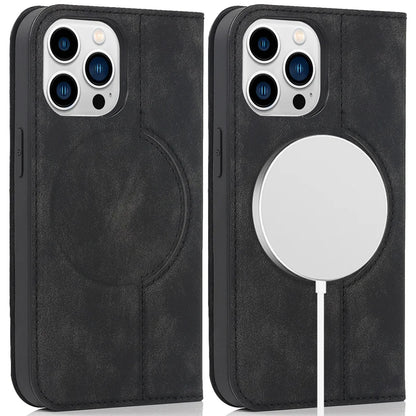 For Magsafe Wallet Leather Flip Case For iPhone 12 13 14 15 16 Pro Max mini Magnetic Wireless Charging Book Folio Cover