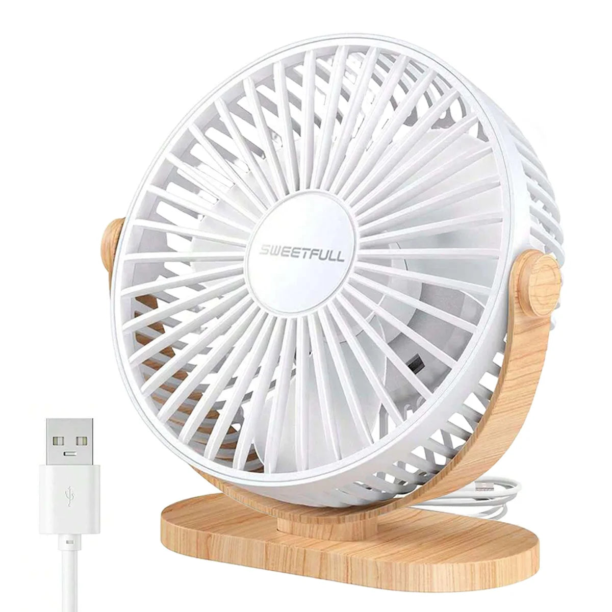 USB Fan Portable Desktop Wall Mounted Mini Electric Fan Mute 3 Speed Adjustment Air Circulator For Home Desk Office